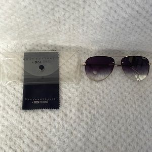 Quay Australia High Key Desi Perkins Rimless Ombré Sunglasses